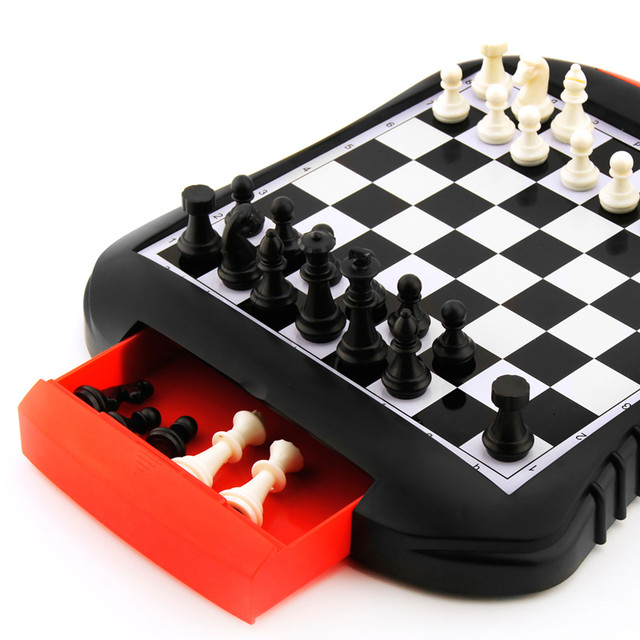 Jeu D'échecs Magnétiques Portables Et Stockables, En Plastique